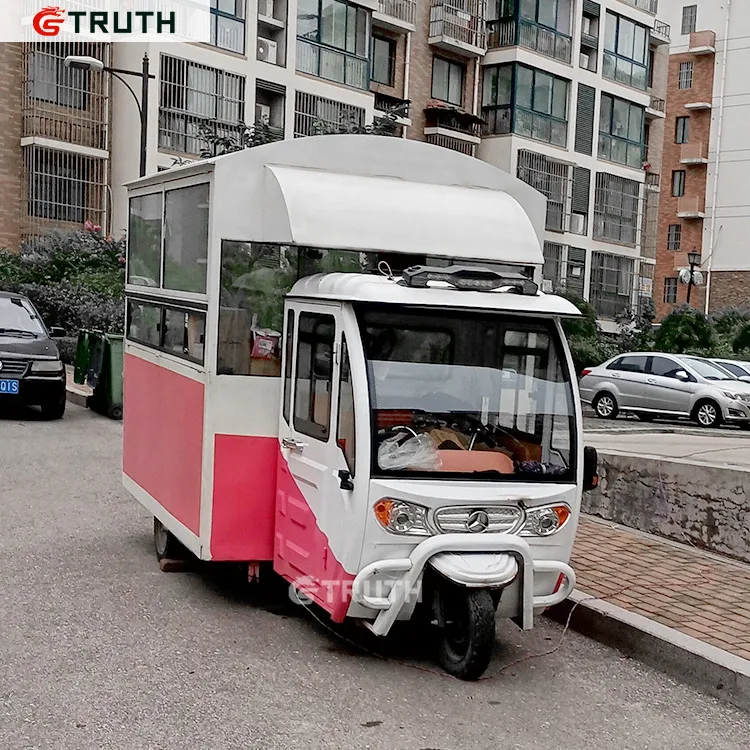 Classic Fiberglass Mini Small Street Churros BBQ Snack Fast Food Van Mobile Kitchen Food Cart Trailer