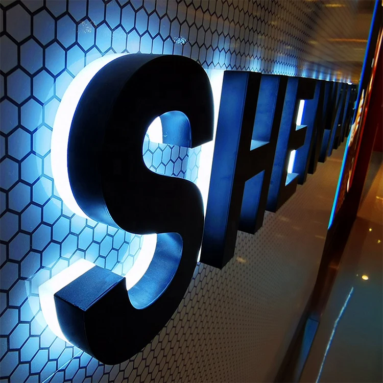 manufacture led 3D channel letetrs acrylic back lit letetrs sign