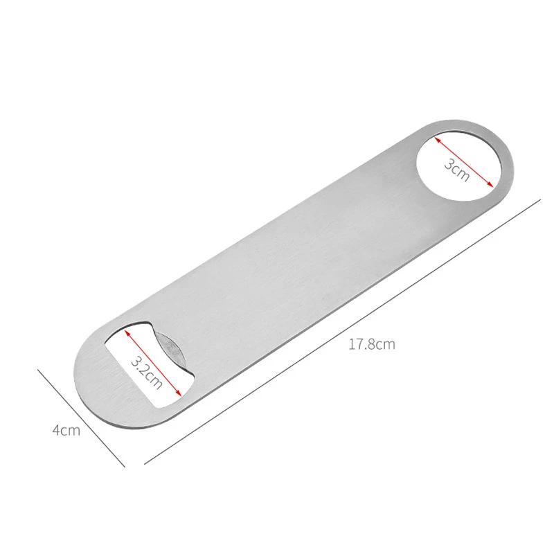 Portable stainless steel beer wine opener pocket Bottle Openers convenient Cap lifter Beer Flat Bar Cap Bartender Remover