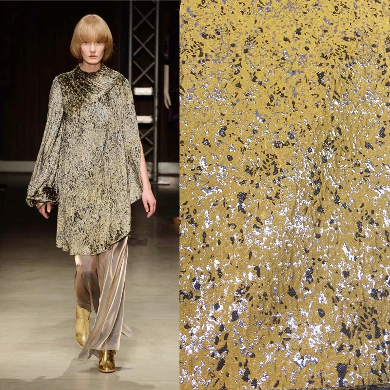 Африканский дизайн, африканская ткань для платья, высокая плотность, античное золото, ткань для пальто, жаккардовая ткань для платья