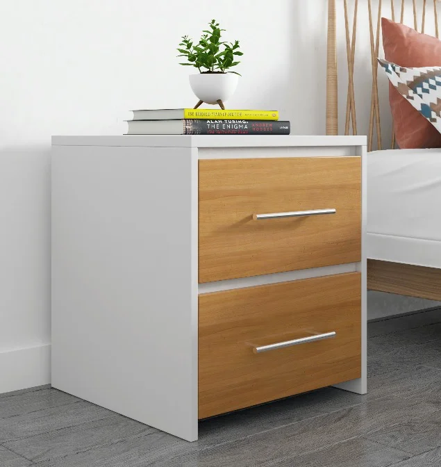 Dropshiping Modern Mdf Wooden Luxury Black Nightstand Table for Bedroom Furniture