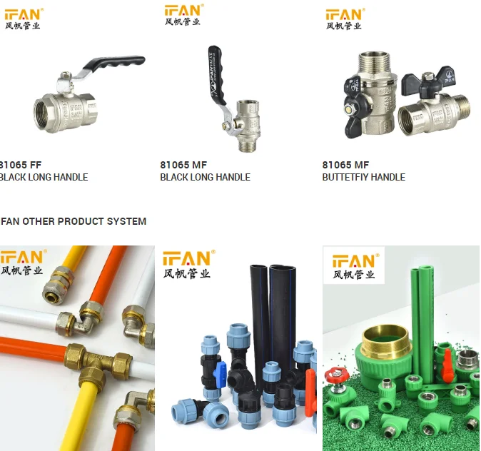 China Ifan Factory 1/2-3/4 Inch Vertical Brass Float Valve Iron Connect Water Tank