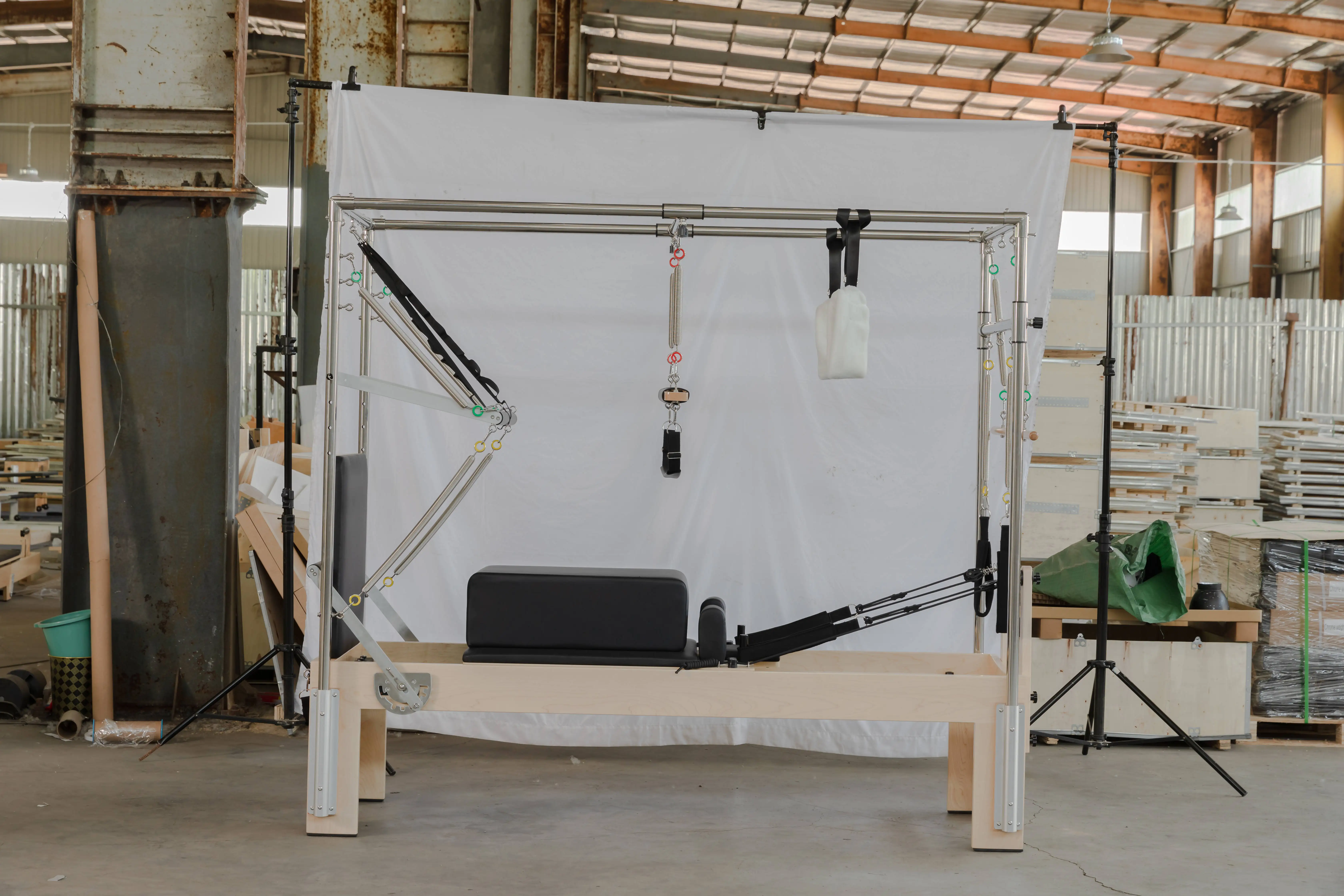 Professional Pilates Equipment 3 in 1 Reformer wood yoga fitness equipment for sale