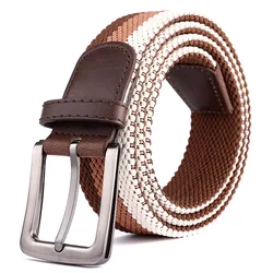 factory wholesale New double-layer high elastic braided belt canvas waist belt for men and women