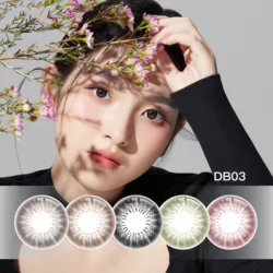 HD Korea Yearly Disposable Beauty Eye Black Contact Lenses Natural Color Wholesale Cosmetic Eye Lenses Color Contact Lens