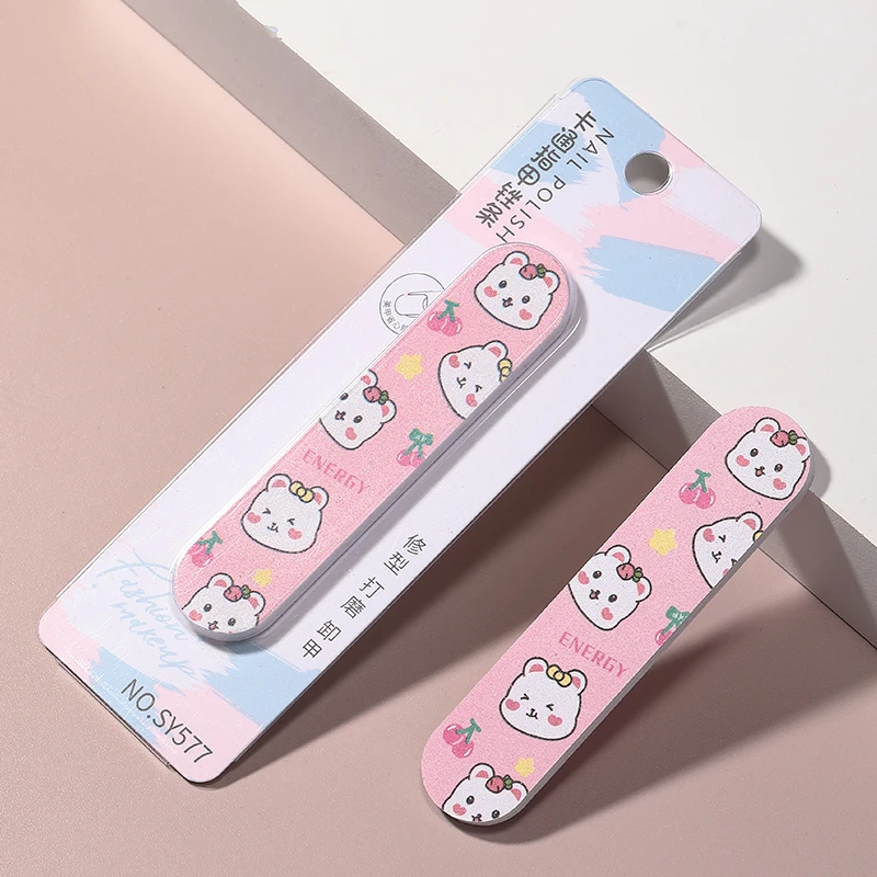 LMLTOP Single manicure polishing beauty tool Callus Treatment cute sandpaper file mini handle portable nail file Polish SY577