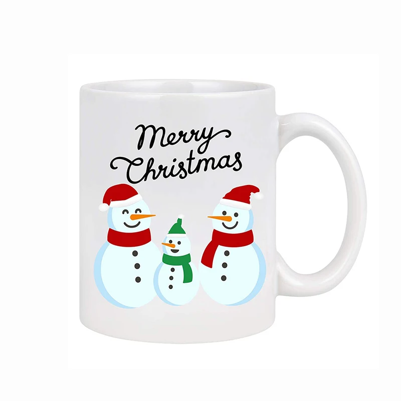 Cheap promotional custom cartoon cute coffee cups christmas mugs ceramic