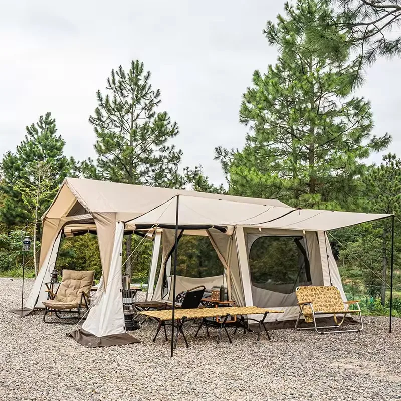 Factory Wholesale Outdoor Camping Family Tent, Custom Beach Folding Waterproof 6000MM Tent for 3-4 Person, High Quality