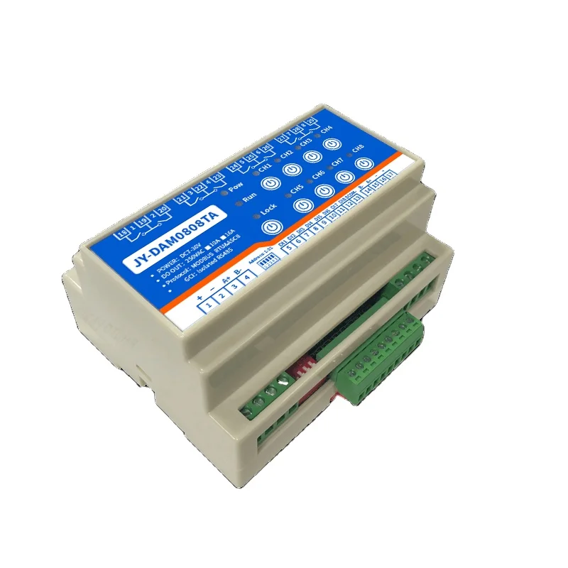 
DAM0808TA PC computer + manual control relay board Isolated RS485 communication Modbus protocol 