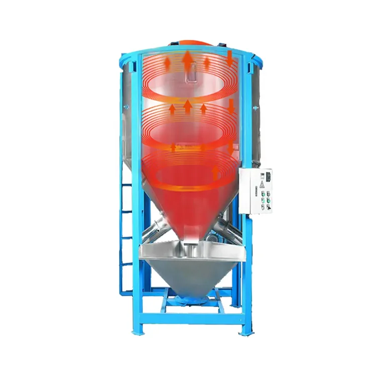 pvc rubber granules plastic vertical mixer