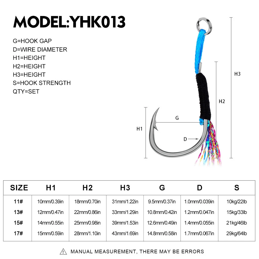 11#-17# Bulk High Carbon Steel Saltwater Fishing Hooks Tied Bright Wire Black / Silver Feather Jig Hook