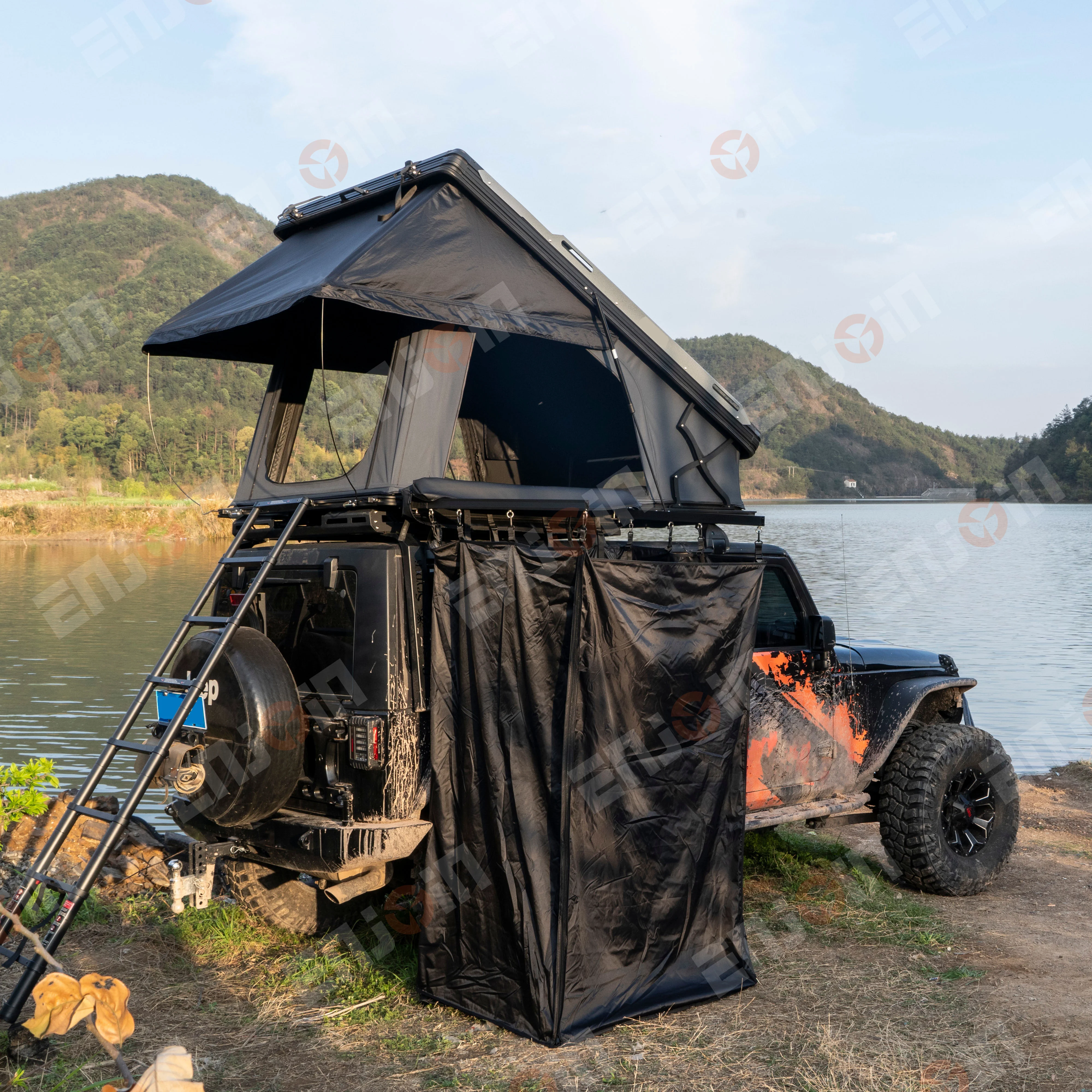 ENJOIN  Portable Waterproof Camping Changing Room Privacy Shower Tent Roof Top Tent for outdoors and camping