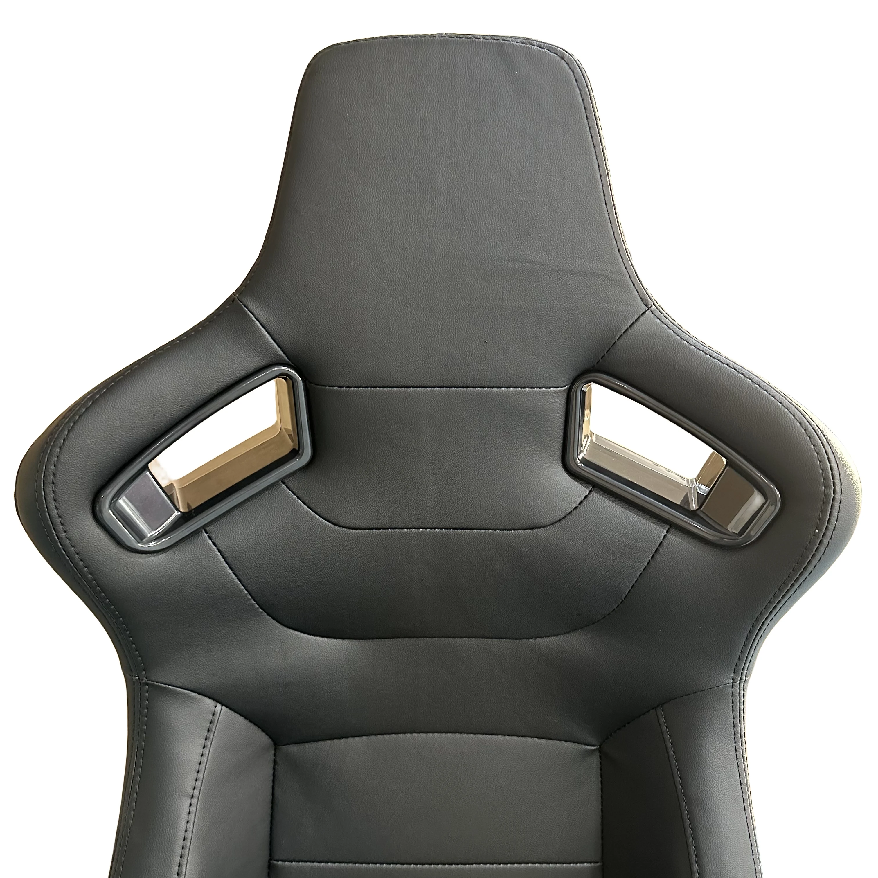 Reclinable Universal Black PVC With Double Sliders Modified Seats Racing Car Seat