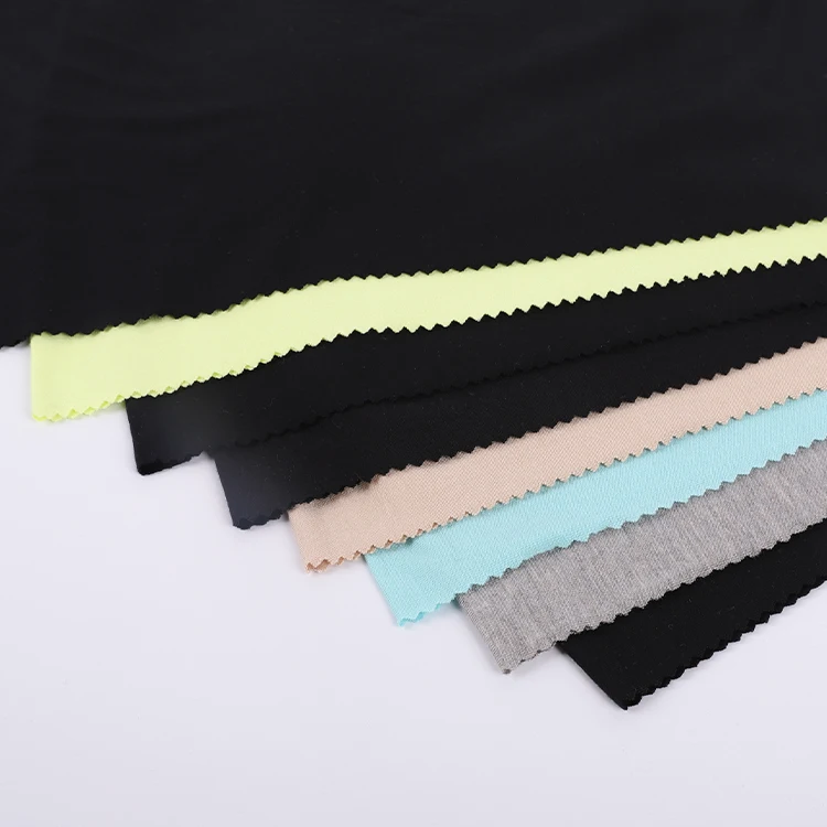 
new design elasticity pink Absorb water cotton spandex interlock knitted Viscose Rayon Fabric 