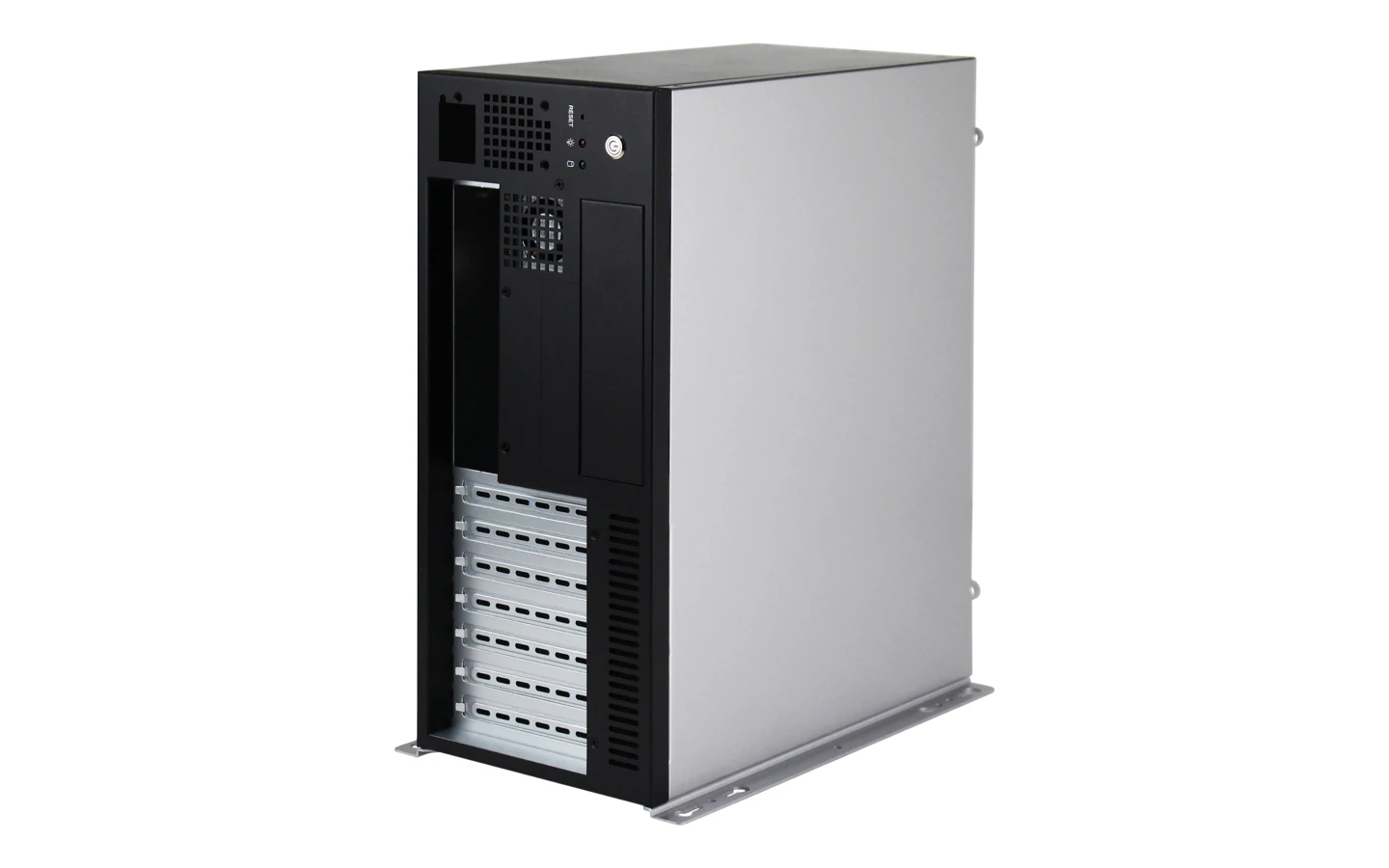 Ipc8120 Odm высококачественный стальной цветной настенный ПК Серверный корпус 7 слотов компактный Atx Материнская плата Flex Psu 3 шт. вентилятор
