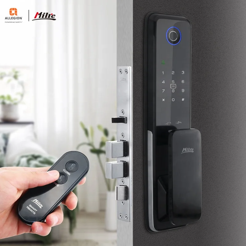 Замок ALLEGION MILRE со сканером отпечатков пальцев, смарт-карта, электронный дверной замок с цифровым кодом, замок для домашней безопасности, врезной замок, панель для рисования проводом-7150