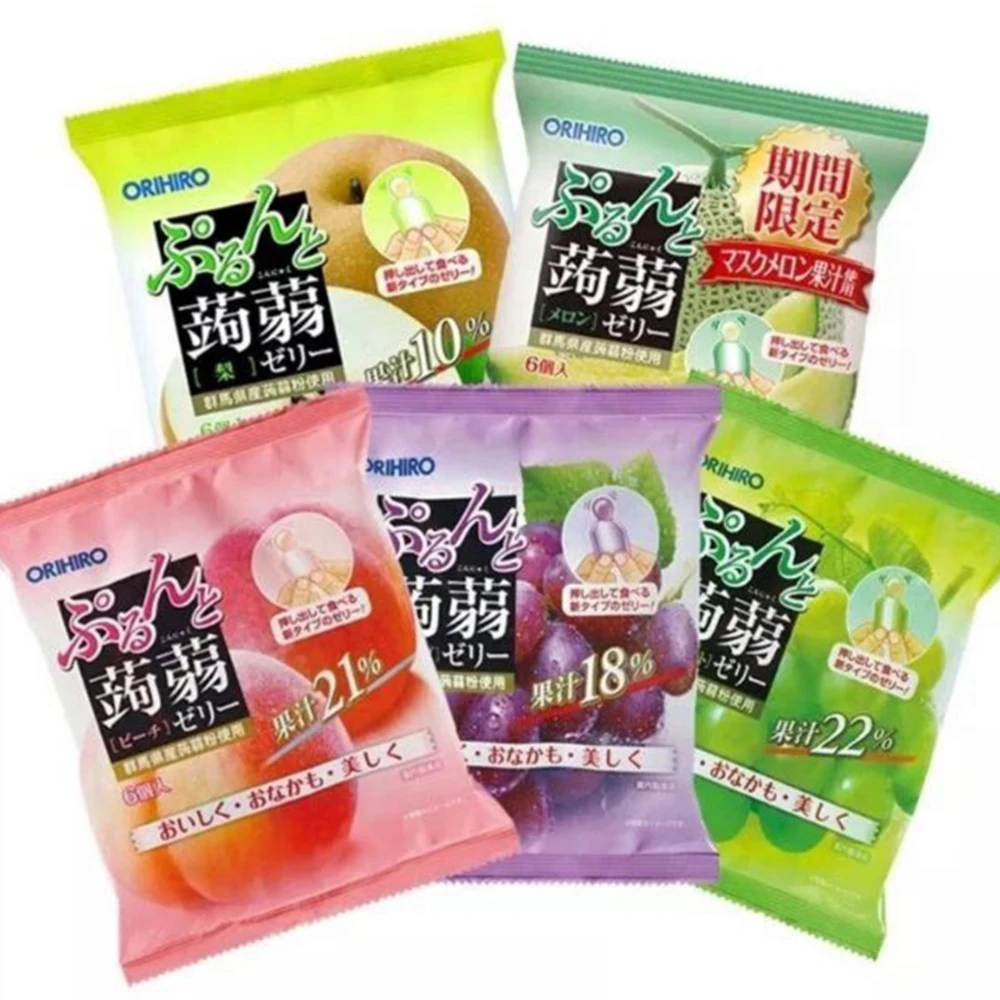 Many kinds of tastes mini jelly pudding fruit sweet from Japan