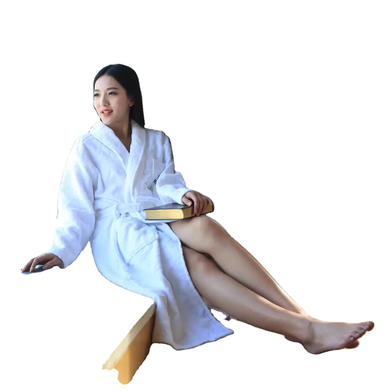 Hotel Cotton Waffle Bathrobe Bath robe Custom Logo 100% Long Staple Hotel Bathrobe Spa Robes Luxury