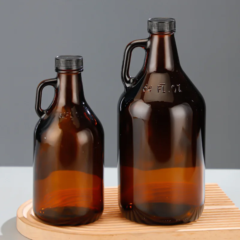 1000/2000/4000 мл Янтарное стекло Мелкий рот лабораторный флакон с реагентом бутылка для виноградного вина отбора проб верхней уплотнительной крышкой/крышками