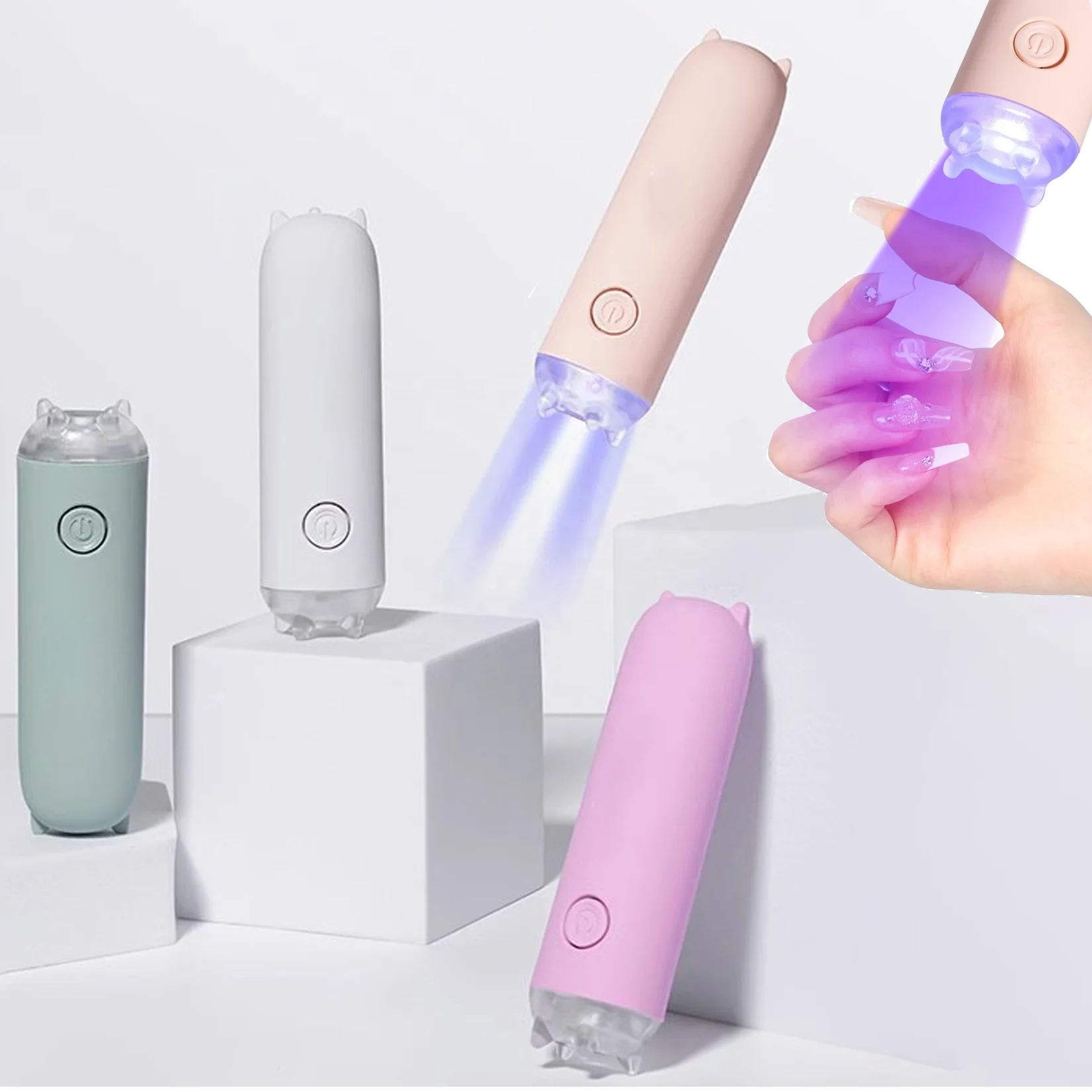 New Design Handheld Mini Nail Lamp Uv Led Portable Usb 3w Gel Led Light Mini Uv Nail Lamp One Finger Nail Lamp