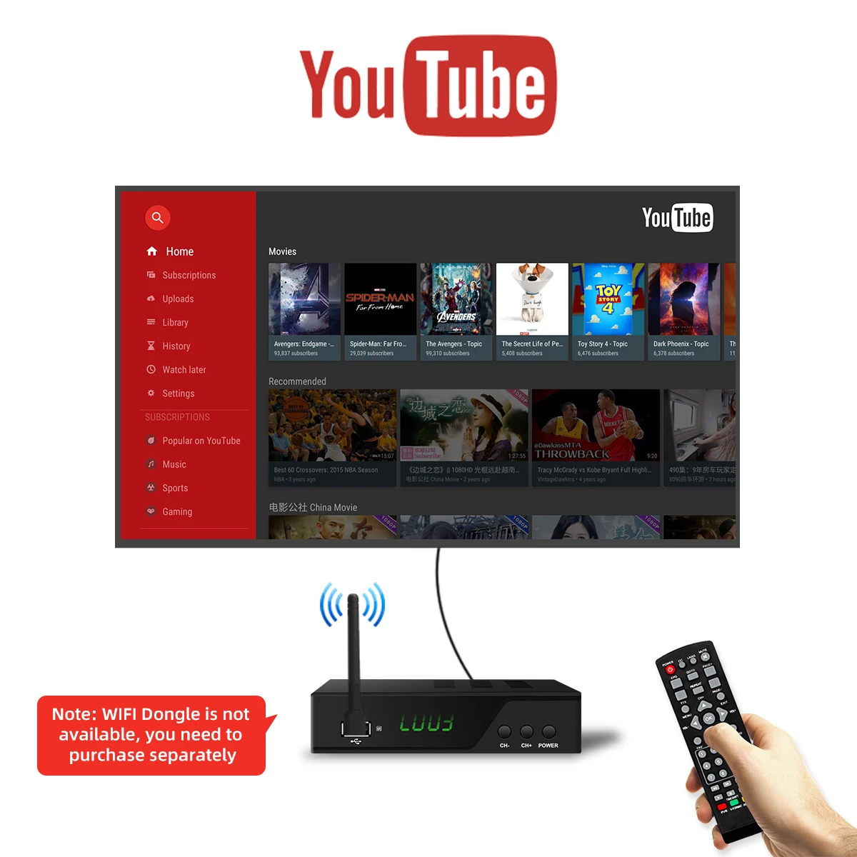 China Factory Price TV box STB h265 Italy Dvb-t2 Modulator Dvb T2 set-top box