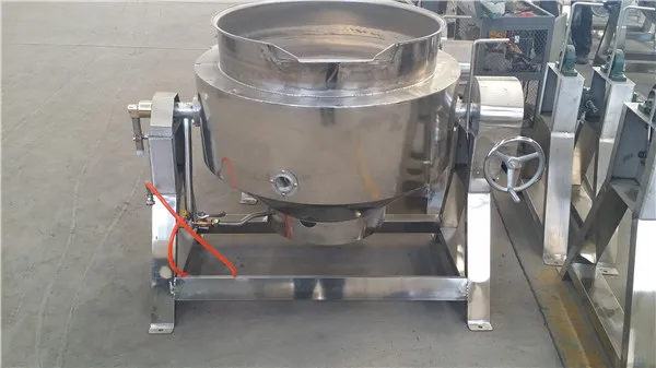 Mezzanine pot Gas mixing cooking pot/Tilting fixed type sandwich pot /gas heating double Jacket Sandwich pot for food processing