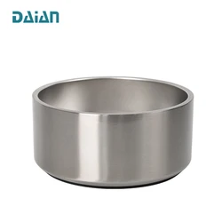 Wholesale Multi Colors 64oz Dog Water Bowl Silicone Stainless Steel Cat Bowl Double Wall Pet Bowl Non-slip Food Container