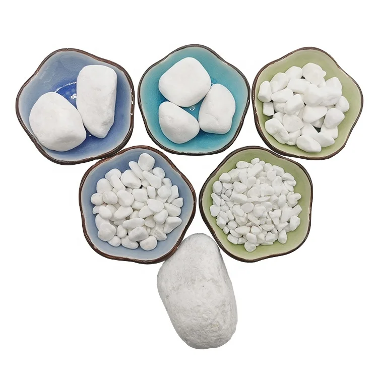 
Natural Dolomite Stone Dolomite Gravels Snow White Stone for Gardens 