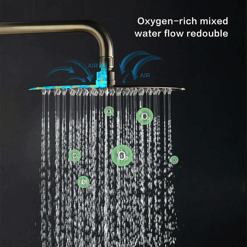 BTO Wholesale  Hot selling showers bathroom Multifunctional brushed gold shower bathroom sets shower