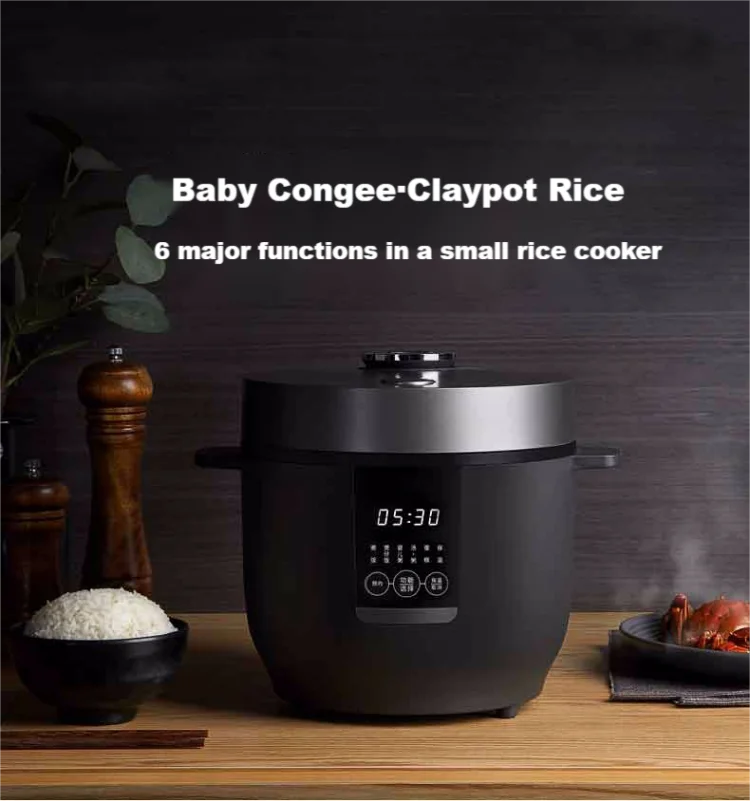 Digital Electric Rice Cooker Mini Multi Stainless Steel Non-stick Slow Smart House Use Portable Drum