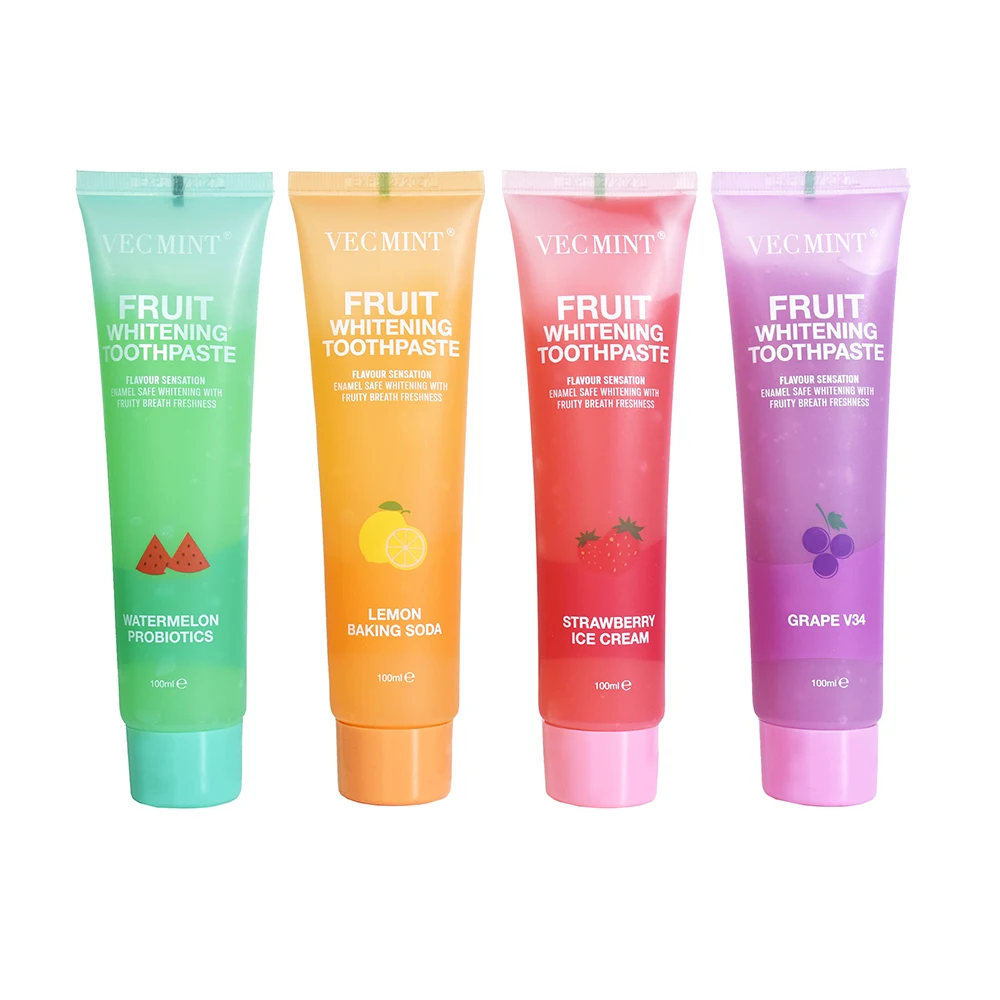 Custom Logo VEC MINT 100ml Fruit Flavor Teeth Whitening Basic Cleansing Oral Care Refreshing Toothpaste