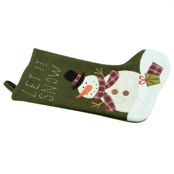 
Christmas craft supplies accessories let it snow snowman christmas plush cute stockings for xmas holiday decor 