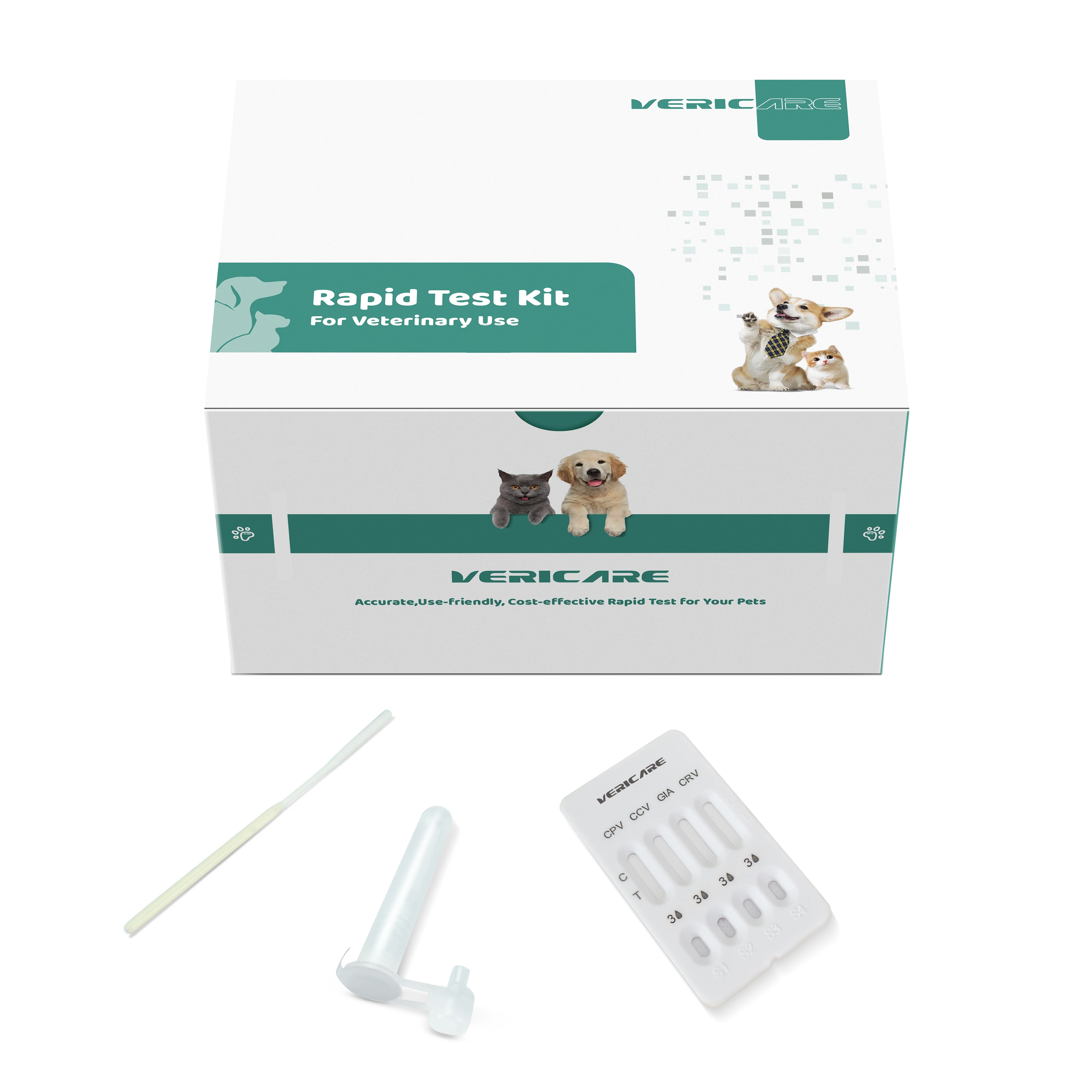 4 en 1 prueba combinada de EHR + LYM + ANA + CHW veterinary kit cpv test kit  Ehrlichia/Ab/Anaplasmas/Ab/Lyme/del parasito d
