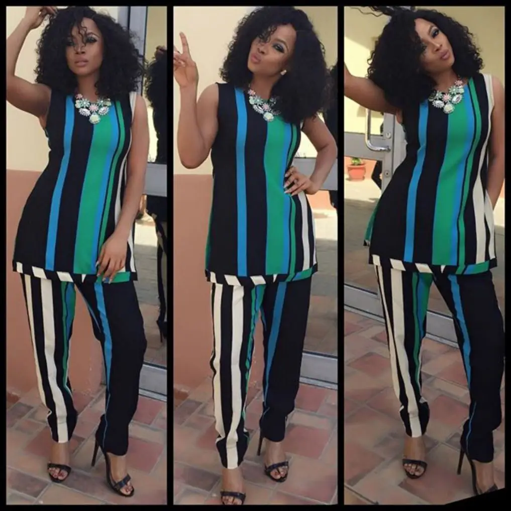 Новый Синий пикантный свободный костюм в Вертикальную Полоску без рукавов хлопковые шорты штаны Женская одежда комплект из 2 предметов лето