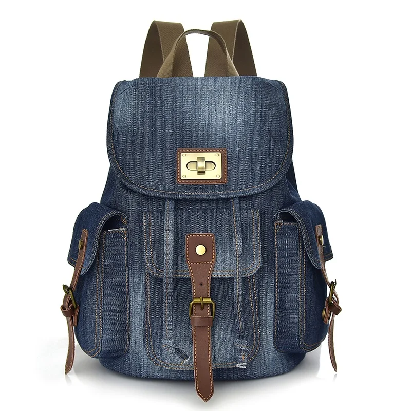 
2020 Cheap Denim Backpack Men Back pack girls school bags 
