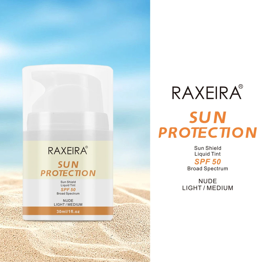 Private Label Sunblock Spf 50 Tinted Sunscreen Cream For Sun Protection