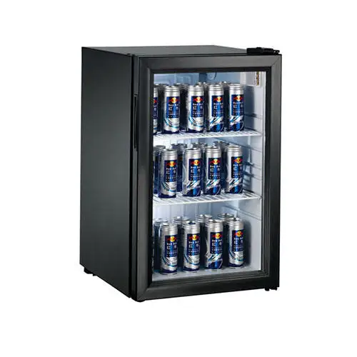 Custom Hotel 65L Glass Door Minibar, Upright Display Bar Fridge With Glass Door, 220V 60Hz Upright Glass Door Refrigerator