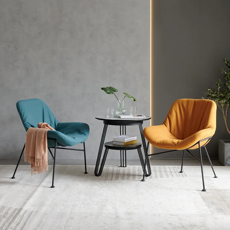 Modern living room accent chair Carbon steel frame and PU leather soft bag chair for sale