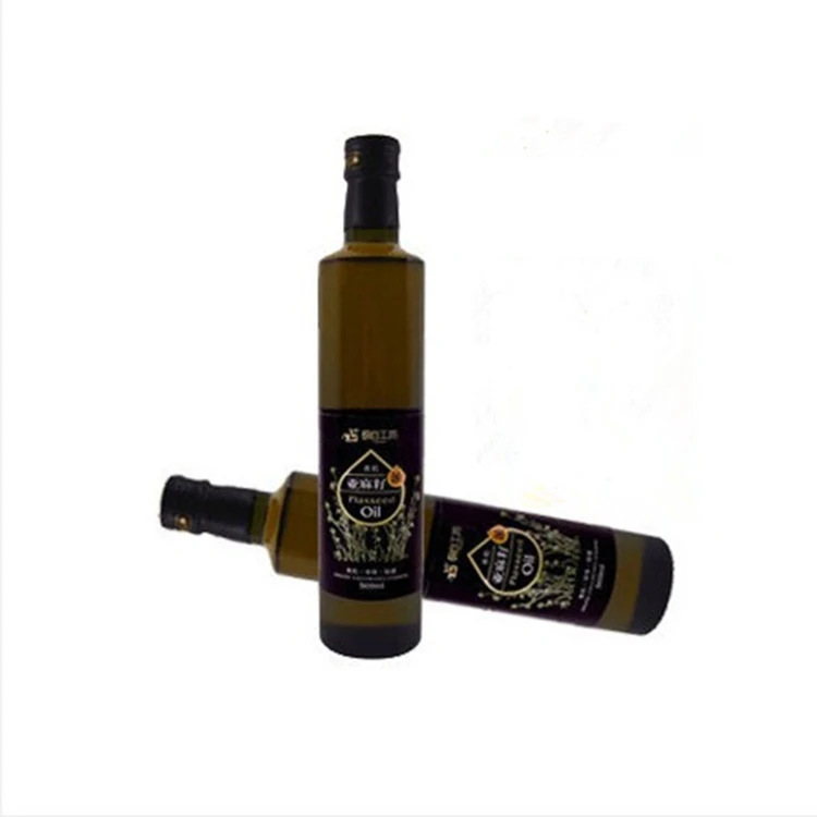 
Factory Wholesale OEM Liquor Juice Drinking Beverage Packing Container ES41 Round Shape 250ml Olive Oil Glass Bottle 