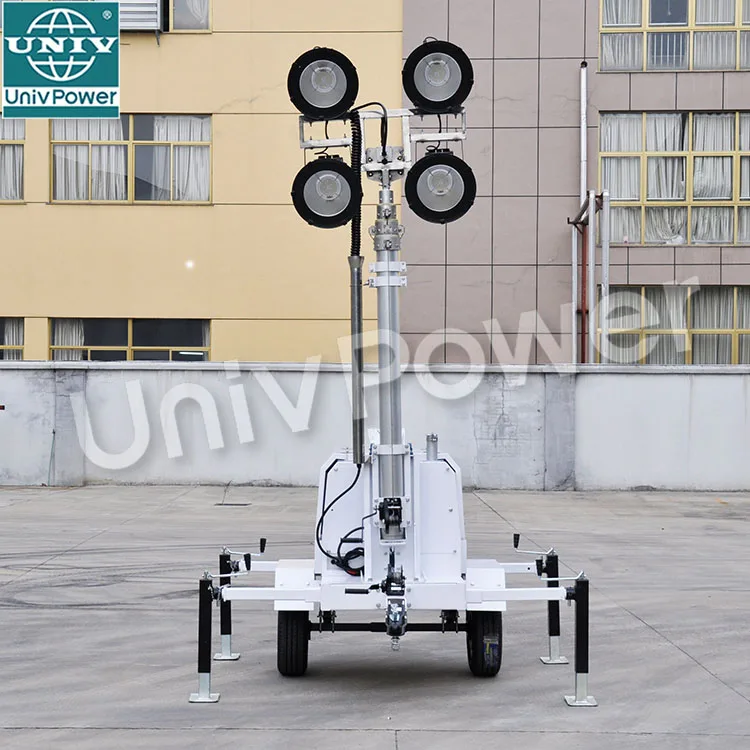 Generator Light Tower Telescopic Pole Mast Matel Halide Lamps