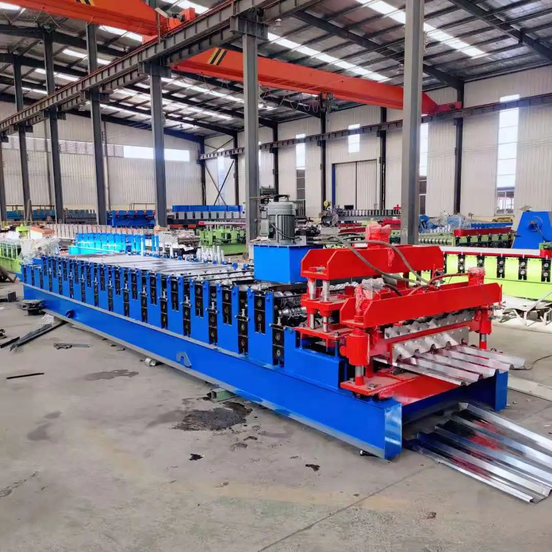 High quality glazed tole IBR sheet double layer trapezoidal roof press making machine roll forming machinery