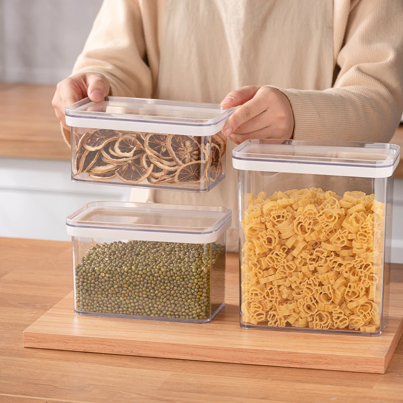Wholesale hot free Eco safe plastic kitchen fridge organizer food storage boxes food jar airtight food containers