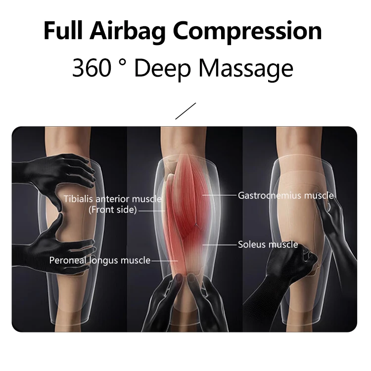 510K Electric Leg Calf Air Pressure And Compression Massage Machine For Circulation Leg Massager
