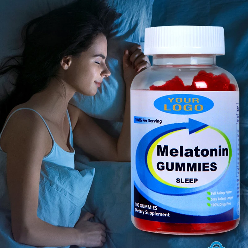 OEM Natural Sleep Aid Vegan Melatonin Gummies Sleep Better Kava & Melatonin Gummies for Relaxation