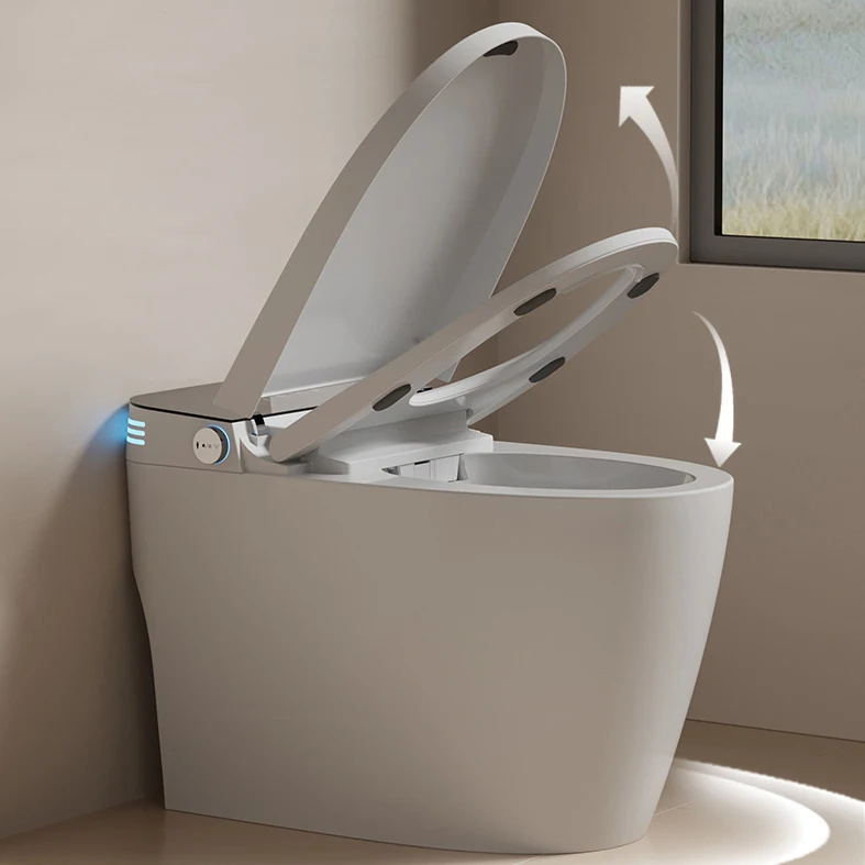 Modern automatic sanitary ware auto open flush intelligent wc commode bidet toilet P trap bathroom wc smart toilet