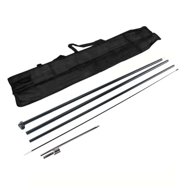 Wholesale Durable Feather Flag Pole Aluminium Scalable Portable Beach Feather Flag Pole