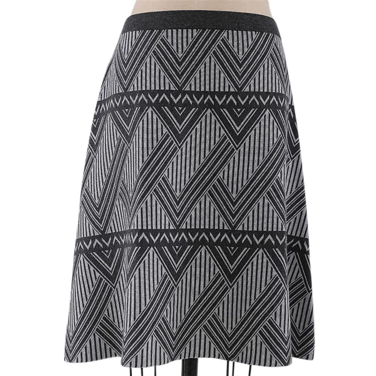 
Soft Knit Long Sleeve Women Custom Knitted skirts Sweater 