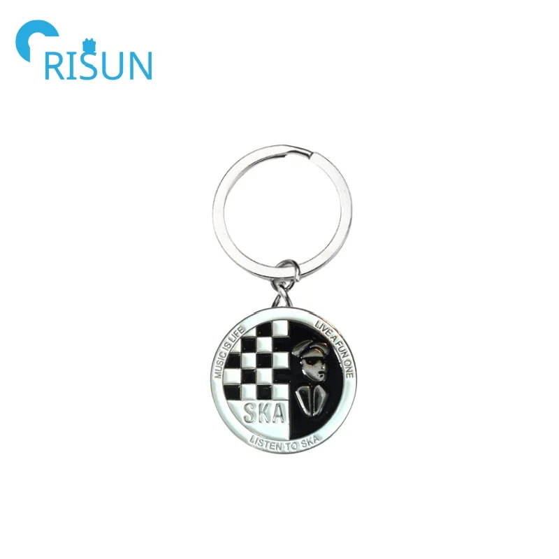 Manufacture Ska Dance Keyring Metal Custom Ska Dancer Dancing Woman Man Rude Girl Rude Boy Key Chain Ska Music Dancing Keychain