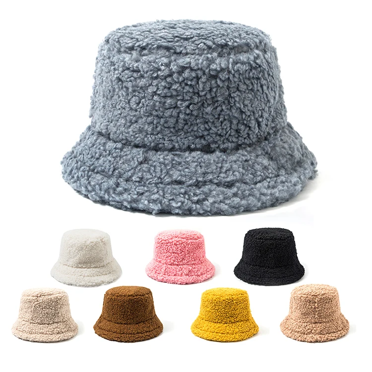new style ladies faux fur bucket hat wholesale