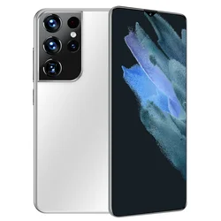 Дешевый мобильный телефон S21 Ultra 5G Android двойной смартфон разблокированный Оригинальный игровой сотовый с распознаванием лица/отпечатков пальцев